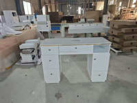 Table de manucure en acier inoxydable blanc, manucure, garantie trois ans, Style français classique, 2019