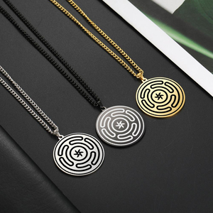 Collana in Acciaio Inossidabile con Ruota di Ecate e Strofalo di Ecate, Gioiello per Stregoneria, Potere, <span class=keywords><strong>Luna</strong></span>, Notte e Magia, Dea della Kabbalah - Product Image 2