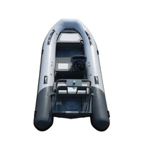 15.4ft coque en aluminium gonflable RIB bateau Hypalon fibre de verre PVC aviron bateau de pêche puissance famille utilisation extérieure moteur Combo ensemble