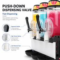 Machine à slush commerciale à 3 bacs, distributeur de boissons glacées en acier inoxydable pour les magasins de proximité et les cinémas