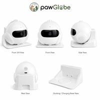 Robot de compagnie IA avec caméra HD, interaction vocale, jouet laser, évitement automatique d'obstacles et auto-recharge pour chats et chiens