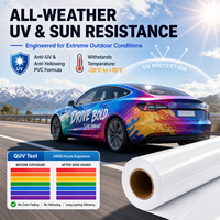 Rouleau de vinyle auto-adhésif éco-solvant à dos gris, film PVC imprimable pour covering de véhicule, personnalisable OEM pour publicité sur carrosserie