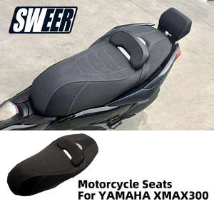 Asientos de motocicleta modificados para Yamaha Xmax300 17-22 años cómodos y suaves con respaldo sillín impermeable <span class=keywords><strong>Xmax400</strong></span> Xmax250 - Product Image 2