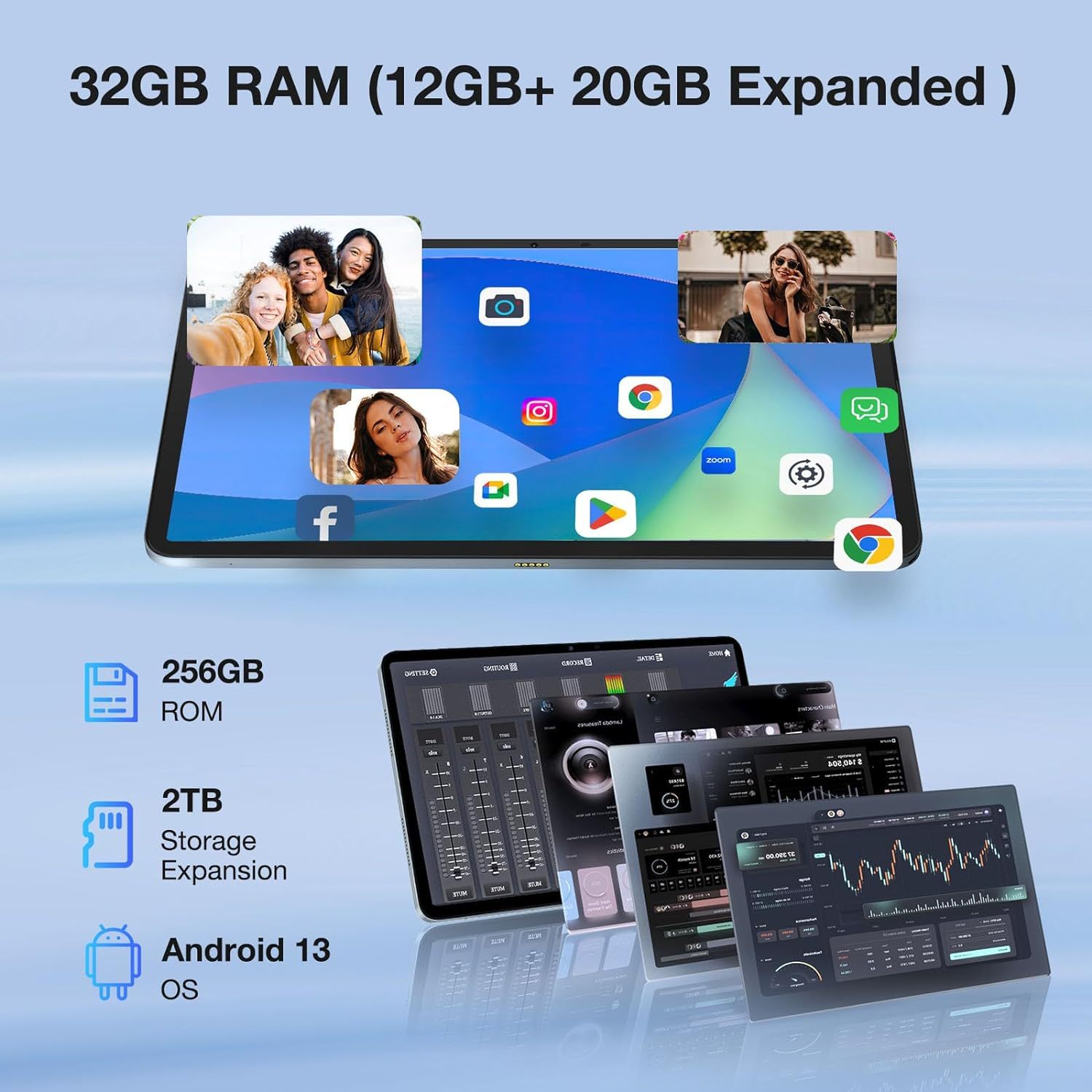 DOOGEE T20 Ultra Tablet 12 Inch 32GB+256 ROM 2TB TF 10800mAh G99
