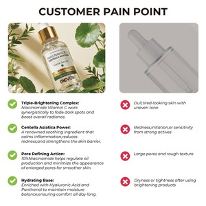 Suero <span class=keywords><strong>Hidratante</strong></span> Antienvejecimiento, Reafirmante e Iluminador con Centella Asiática, Niacinamida y Ácido Hialurónico para el Cuidado de la <span class=keywords><strong>Piel</strong></span> de Marca Privada - Product Image 4
