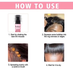<span class=keywords><strong>Mousse</strong></span> Teintée pour Dentelle en Gros, Brun Moyen, <span class=keywords><strong>Mousse</strong></span> Teintée Adaptée au Teint pour Perruques à Dentelle Invisible, Séchage Rapide, Longue Durée - Product Image 5