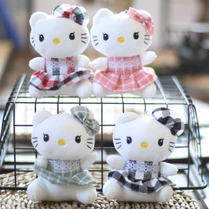 Poupée en peluche avec pendentif mignon Kitty Bear populaire avec porte-clés en coton PP pour sacs de livres ou poupées de chiffon - Product Image 2