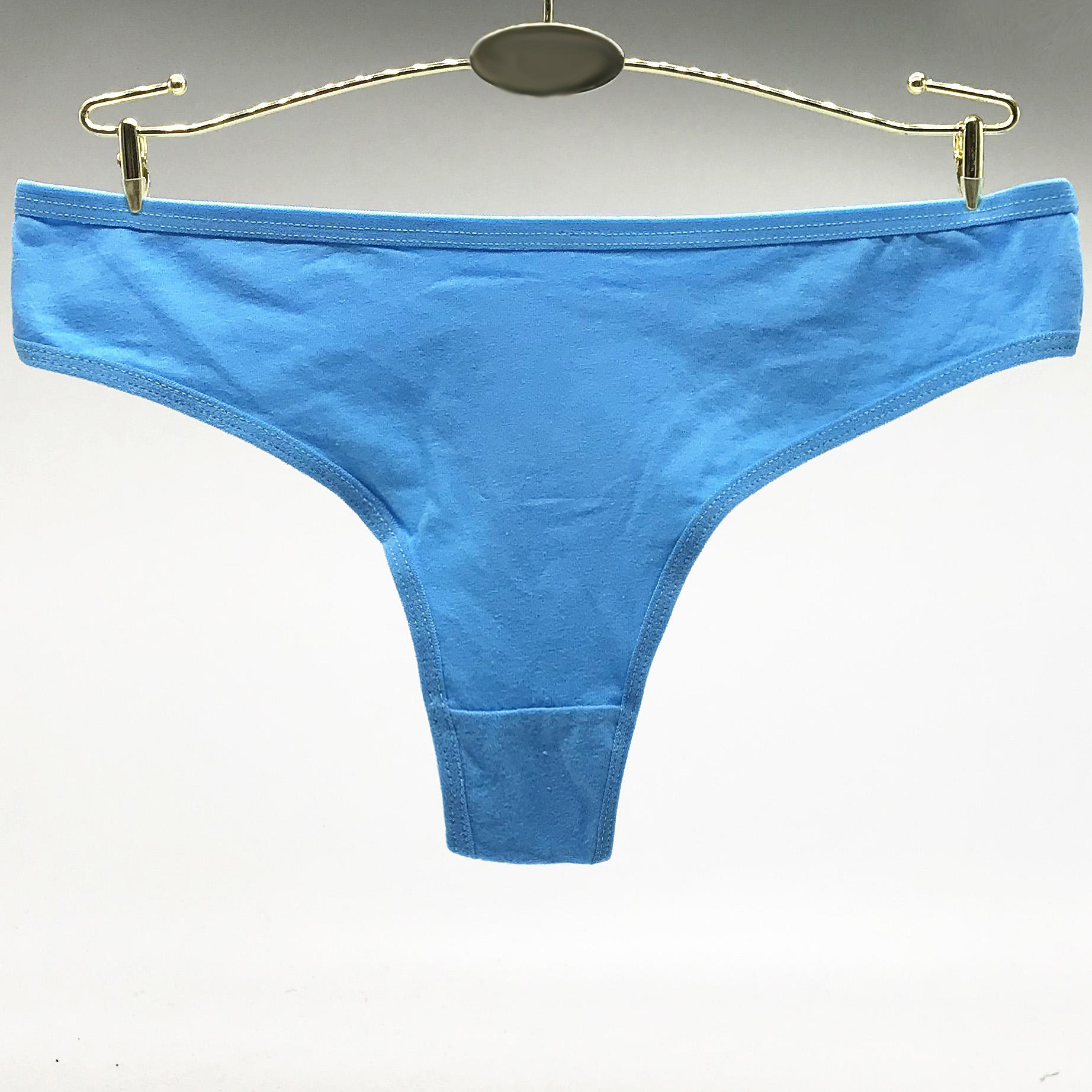 Wholesale Blank Cotton Low Waist Bulk Thongs Big Teen Girls in Plain White Panties Sexy Underwear