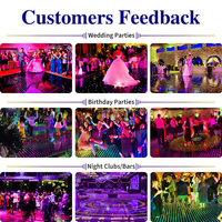 Pista de Baile Iluminada para Eventos, 64 Píxeles LED, Piso de Baile con Espejo Infinito 3D, Iluminación para Escenarios, Pista de Baile Magnética LED para Bodas