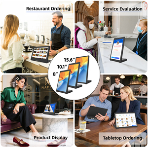 <span class=keywords><strong>Tablet</strong></span> Android Desktop OEM a Forma di L da 10.1 Pollici con Schermo Touch per Valutazione Feedback Cliente e Ordinazioni Ristorante con Rj45 POE <span class=keywords><strong>NFC</strong></span> Opzionale - Product Image 2