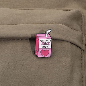 Emotionele Ondersteuning Fles Emaille Pin Grappige Melkdoos Broche Revers Badge Geestelijke Gezondheid Sieraden Cadeau Voor Vrienden - Product Image 3