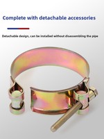 Collier de serrage robuste en acier galvanisé épaissi de style européen, finition galvanisée couleur, mesure en pouces, pour machines