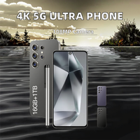 Smartphone S24 Ultra, écran HD 7,3 pouces, 16+1T, Android, double carte SIM, fréquence de rafraîchissement 144Hz, état d'occasion global, modèle populaire, téléphone neuf