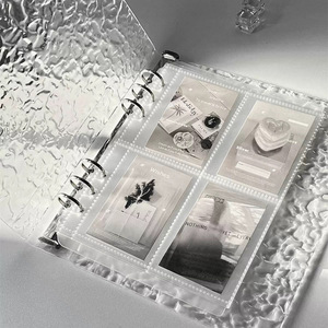 Álbum de Fotos Acrílico A5/A7 Cristal 4 Cuadrículas para Kpop Photocards, 20 Páginas, Cubierta de Ondas de Agua de Alta Transparencia Libro Kpop - Product Image 2
