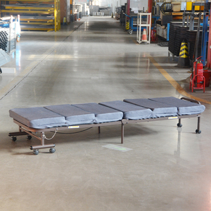 Reclining Folding <strong>Bed</strong> Portable Nap Cot Metal Frame Rollaway <strong>Guest</strong> <strong>Bed</strong> with Mattress Space Saving Compact Sleeper for Work Break - Product Image 3