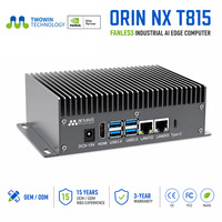 Ordinateur de bord IA industriel sans ventilateur T815 -20 ℃   à 55 ℃   Boîtier Jetson Orin NX pour applications intelligentes de gestion du trafic et de sécurité, compatible avec une large plage de températures