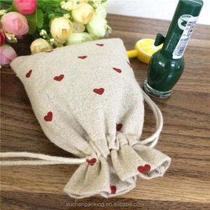 Kích thước nhỏ mini tùy chỉnh Handmade Dây Rút tự nhiên đay Linen Túi Quà Tặng - Product Image 6