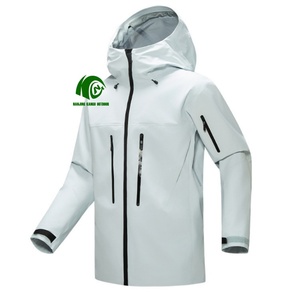 Veste imperméable coupe-vent en nylon à membrane PU, 3 couches, entièrement scellée, avec doublure en mesh, personnalisable OEM, idéale pour le trekking, le ski et les aventures. - Product Image 5