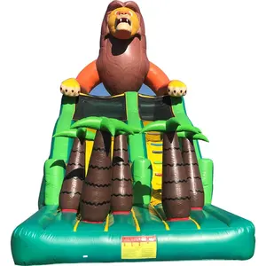 Customizad 2024 Durable PVC cheap inflatable lion slide attractive dry slide kid bounce slides for carnivals or corporate events