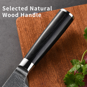 Sang Trọng Nhật Bản Damascus Nhà Bếp Đầu Bếp Cleaver 67 Lớp Giả Mạo Thép Với Gỗ Màu Đen Xử Lý Sắc Nét Dao Khối Hộp Quà Tặng - Product Image 5