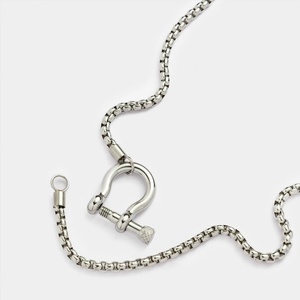 Collar de Oro Antideslustre de Moda, Acero Inoxidable 18K, Joyería Fina, Collar con Cierre de Mosquetón y Diseño de Bocado de Caballo para Mujeres y Hombres - Product Image 2