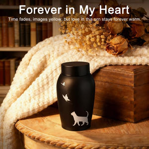 Выгравированная на заказ урна для домашних животных, мемориальная урна для кремации для собак, кошек, прах, резная металлическая урна на память из нержавеющей стали - Product Image 6