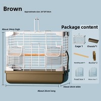 Cage à oiseaux ornementale de petite et moyenne taille pour perroquets, perruches, agapornis, pinsons – Boîte en métal monocouche avec conception anti-évasion