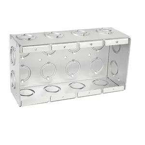 Kotak batu ujung 8-C 4-gang kotak sambungan logam luar ruangan tahan lama kotak sambungan tahan air