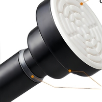 Tringle de Douche Télescopique Noire Sans Perçage, Barre à Tension Ajustable 50-80 cm pour Salle de Bain