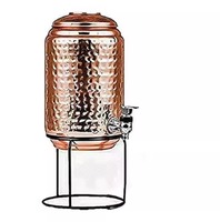 Distributeur de pot d'eau en cuivre de haute qualité 3L avec ensemble de verres antirouille étanche Design élégant fabriqué à la main pour la maison et le bureau