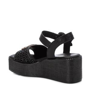Sandales compensées noires Carmela pour femme, à plateforme et à brides, chaussures d'été - Product Image 3