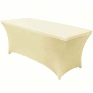 Toutes les tailles de salons professionnels Sublimation Logo imprimé Polyester imperméable à l'huile Carré moderne ajusté Stretch Spandex Table Cover - Product Image 4