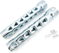 Silencieux d'échappement rond en argent pour moto, insert DB Killer pour tuyau de 2 pouces de diamètre extérieur, pièce de rechange en métal