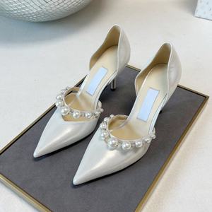 Zapatos de Tacón Alto de Diseño Italiano con Lazo de Cuero para Mujer, Diseño de Encaje, Transpirables, a la Moda, Elegantes y Refinados para Señoritas - Product Image 3