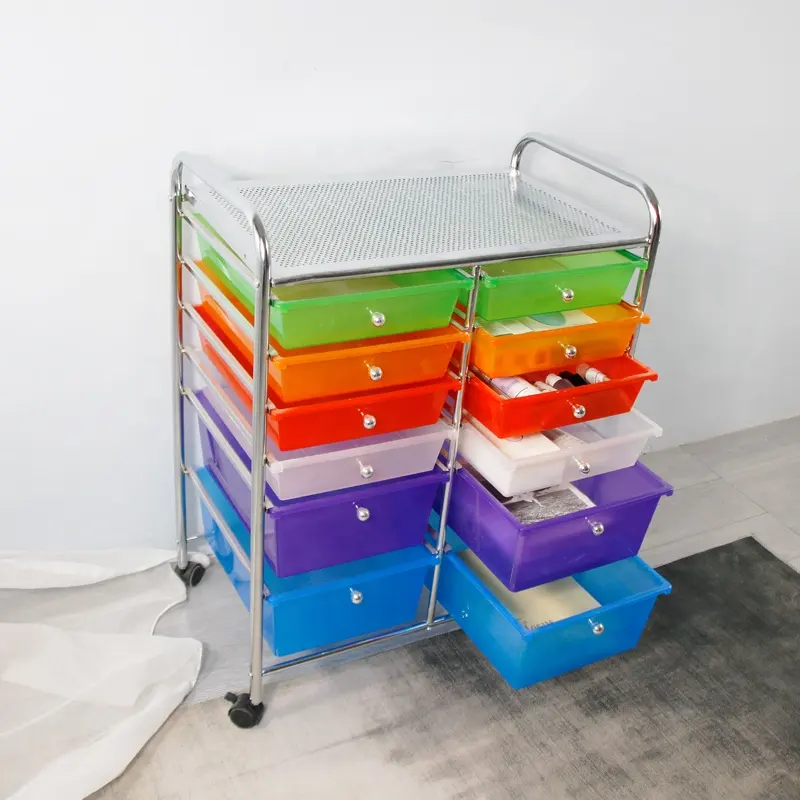 GMJ-armario con ruedas para el hogar, cajón de almacenamiento de plástico de 10 niveles, para el hogar