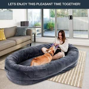 groß mit decke sofa freiraum polyester erste klappung lounge haustier seite mensch hund bett - Product Image 3