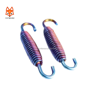 Connecteurs de joint à ressort en titane personnalisables de grade 5 pour tube de système d'échappement de moto coloré style tambour d'usine