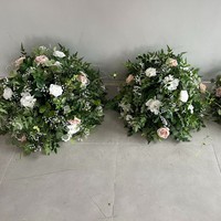 Z02 Bola de Flores de Cerezo de Seda Blanca de 60 cm, Centro de Mesa Artificial para Decoración de Bodas