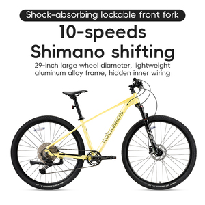 Xe đạp leo núi ROCKBROS <span class=keywords><strong>29</strong></span> inch 10 tốc độ, khung hợp kim nhôm, phanh đĩa dầu, dành cho nam nữ, kiểu dáng xe đạp đi làm - Product Image 2