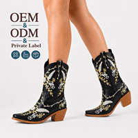 CHENO OEM, fabricant de bottes de cow-boy vintage florales faites à la main avec logo personnalisé et de bottines de cowgirl occidentales pour femmes.