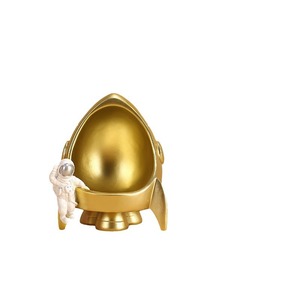 Ornement de rangement Astronaut en forme de cœur, boîte à bonbons rouge et or, porte-clés, boîte de rangement décorative pour salon, résines synthétiques - Product Image 5