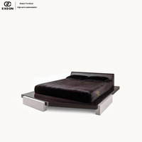 Hochwertiges Luxuriöses Italienisches Verstellbares Voll-Leder-Doppelbett für Villen. Mit Premium-Schlafzimmerdesign und Luxuriöser Oberfläche