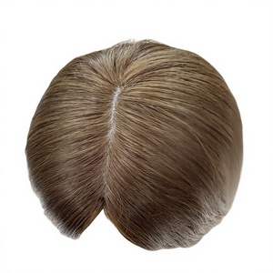 Peluca de <span class=keywords><strong>Cabello</strong></span> Humano Liso con Capas y Encaje Frontal, Color Marrón Claro con Reflejos, Aspecto Natural, para Mujeres Blancas - Product Image 3
