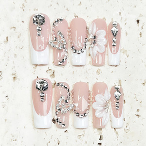 <span class=keywords><strong>Uñas</strong></span> Acrílicas de Lujo Personalizadas, Diseño 3D de Labios Sexys, <span class=keywords><strong>Uñas</strong></span> Artificiales Largas y Cuadradas, Color Rosa - Product Image 6