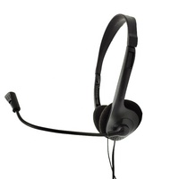 Headset Call Center Berkabel 3.5mm Over-Ear Harga Pabrik Murah dengan Mic untuk PC/Laptop, Penggunaan Bisnis, Perjalanan & Olahraga, Kontrol Volume