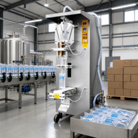 Équipement de remplissage de poches d'eau, machine automatique efficace de remplissage, d'emballage et de scellage de liquides, machine en plastique motorisée, fonctionnement simple