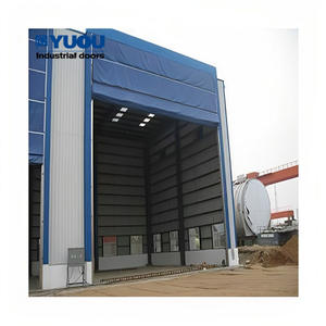 Аэропорт вертикальный подъем Промышленный Автоматический защитный гибкий большой размер ПВХ ткань занавес дверь ангара - Product Image 6