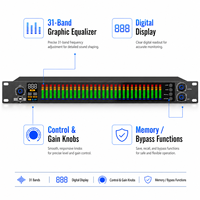 Égaliseur graphique audio professionnel AOFO EQ31SUB, processeur de son 31 bandes, sortie pour subwoofer néodyme métallique 350W