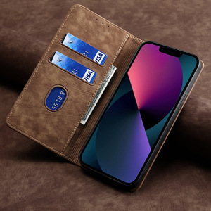 Venta caliente funda de teléfono de cuero 15 14 13 12 11 para Samsung S24 S23 S22 S21 Clip de tarjeta Ultra duradero soporte de dinero Anti-caída Cocer - Product Image 1