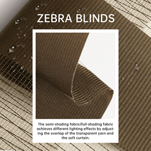 Persianas Enrollables de Poliéster Zebra Inalámbricas Manuales SAMADHI, Diseño de Lujo para Decoración del Hogar, para Ventanas - Product Image 3